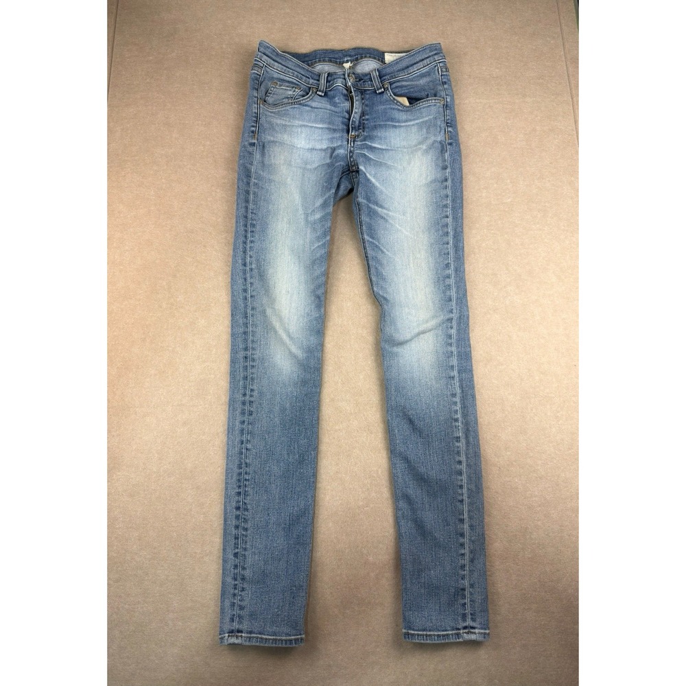 Rag & Bone Women's Jeans Size 27 Blue Surf Skinny Mid Rise Stretch‎ Made in USA